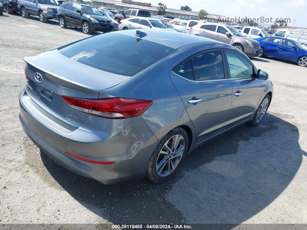 2017 Hyundai Elantra Limited Gray vin: KMHD84LF3HU061893