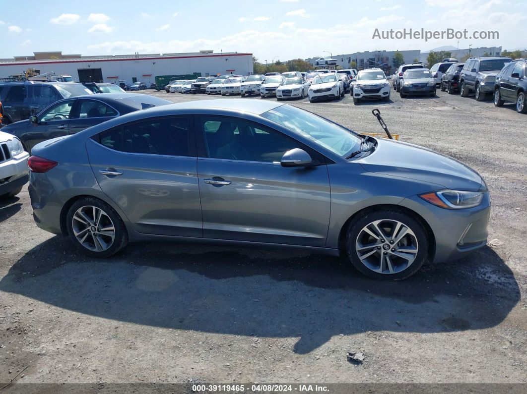 2017 Hyundai Elantra Limited Gray vin: KMHD84LF3HU061893