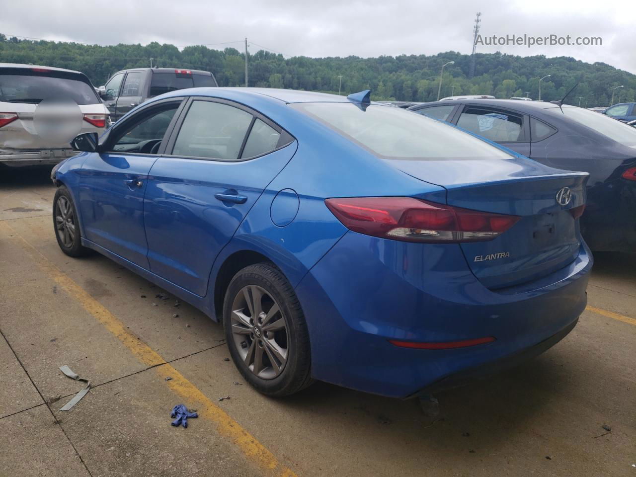 2017 Hyundai Elantra Se Синий vin: KMHD84LF3HU064308