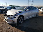 2017 Hyundai Elantra Se Silver vin: KMHD84LF3HU069007