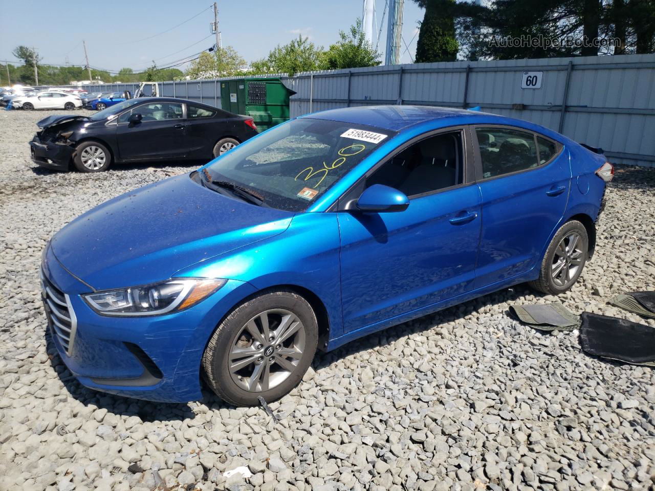 2017 Hyundai Elantra Se Blue vin: KMHD84LF3HU103267