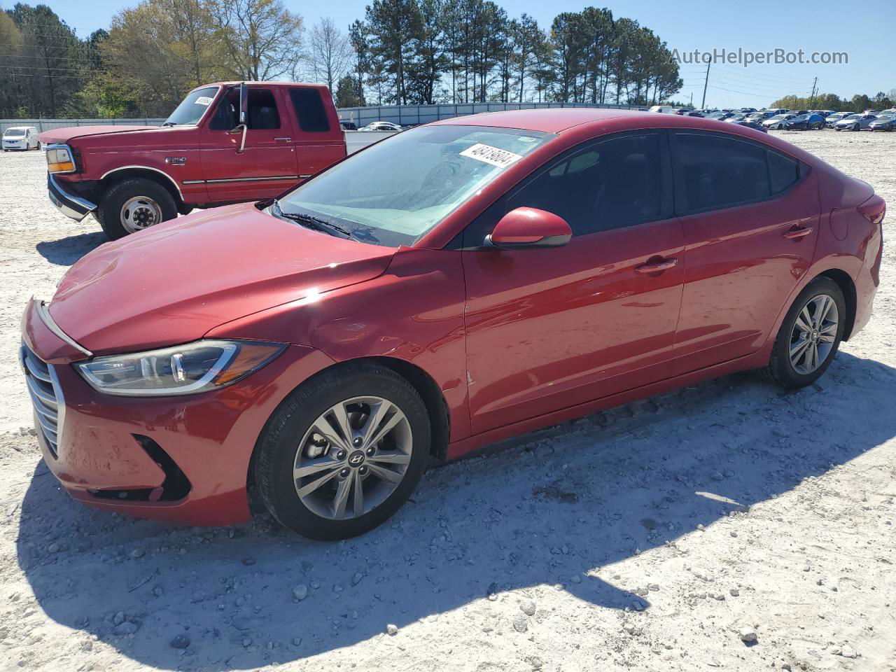 2017 Hyundai Elantra Se Красный vin: KMHD84LF3HU188417