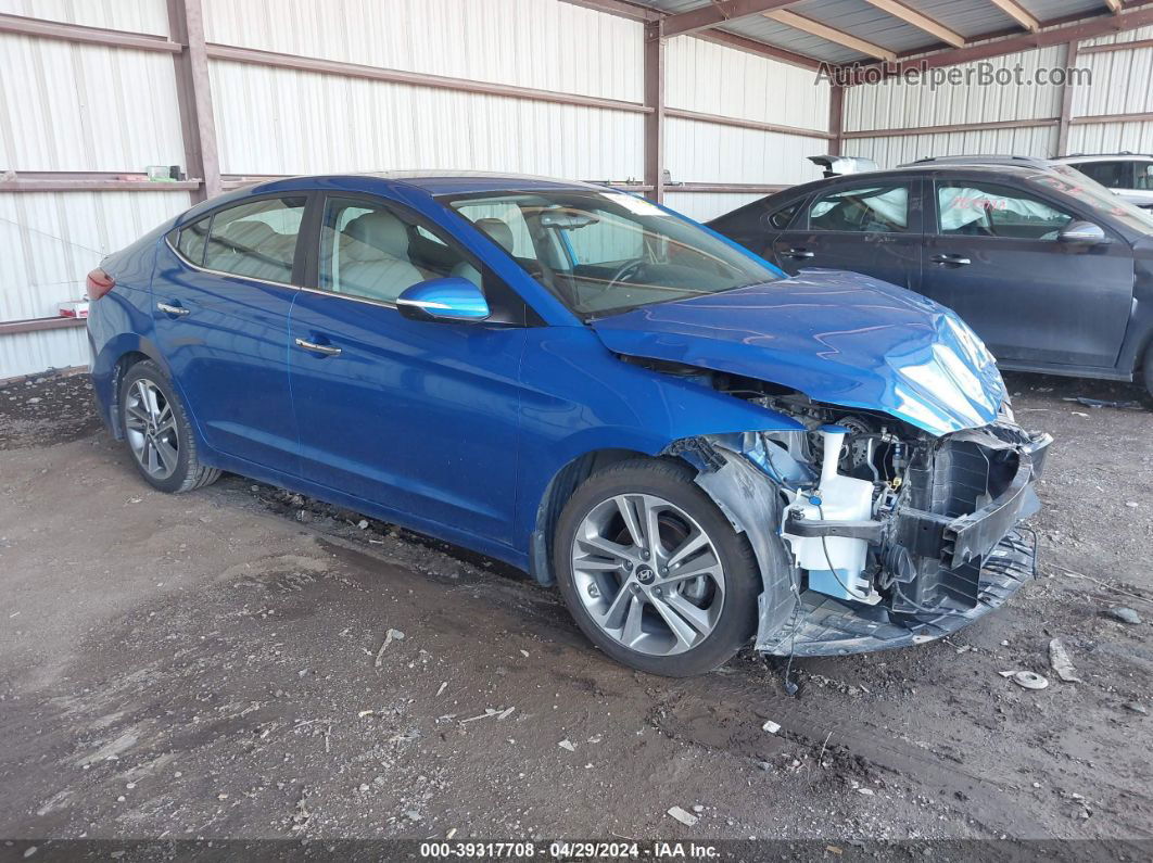 2017 Hyundai Elantra Limited Blue vin: KMHD84LF3HU356606