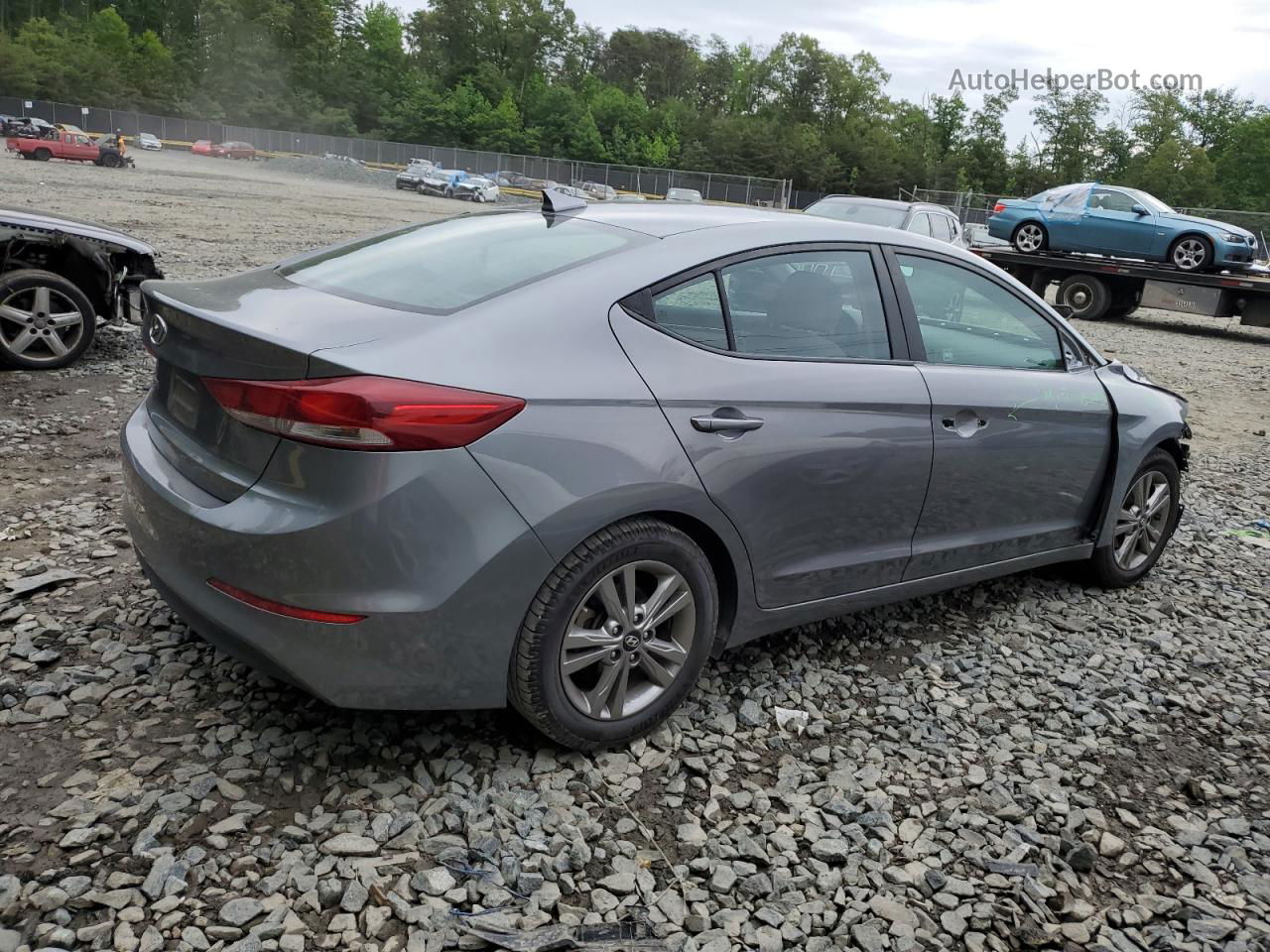 2018 Hyundai Elantra Sel Gray vin: KMHD84LF3JU471485