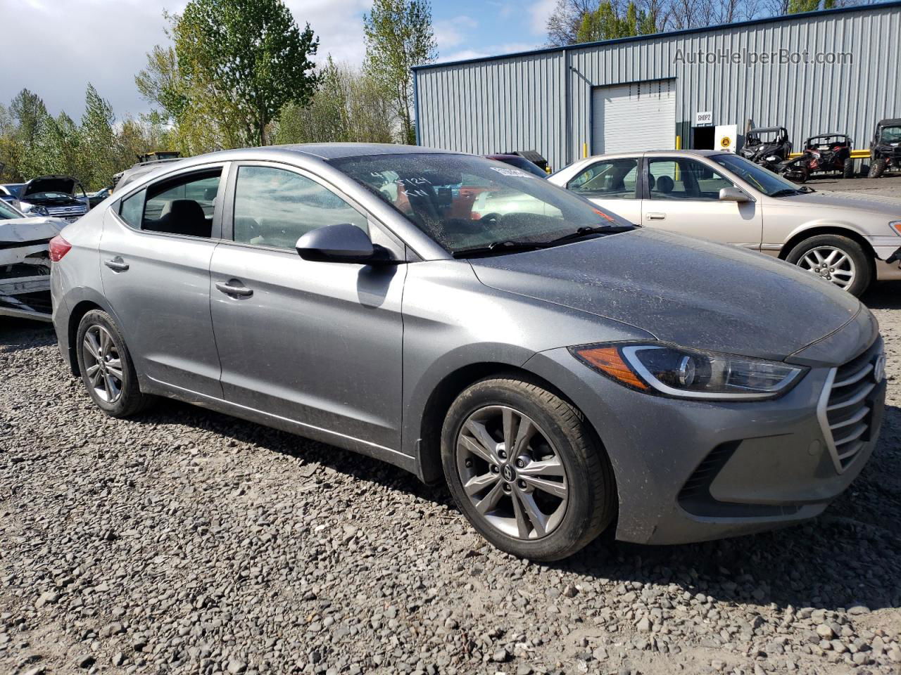 2018 Hyundai Elantra Sel Silver vin: KMHD84LF3JU554382