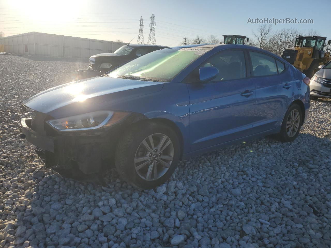 2018 Hyundai Elantra Sel Blue vin: KMHD84LF3JU606657