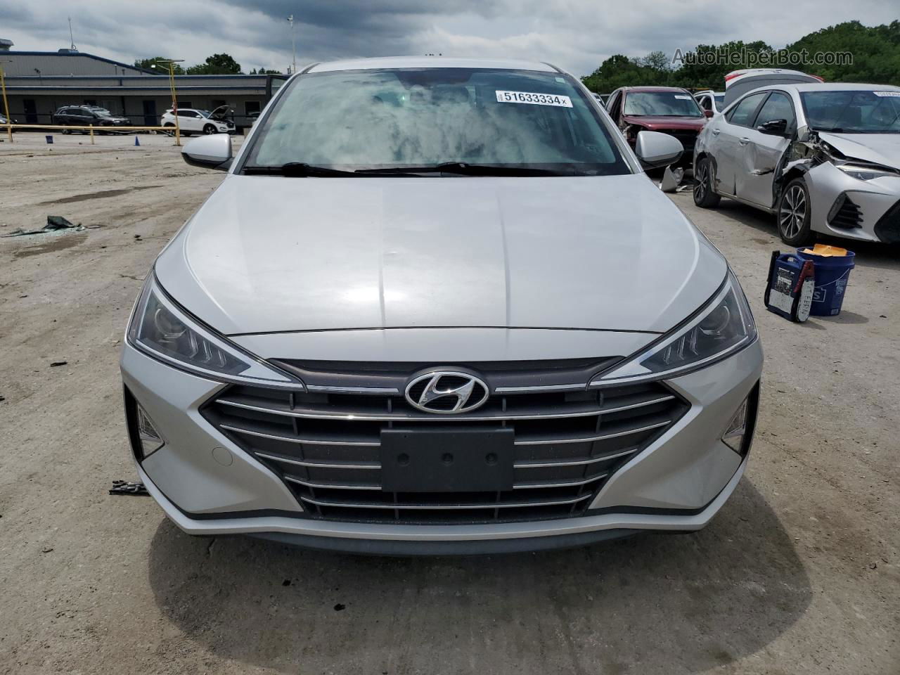 2019 Hyundai Elantra Sel Silver vin: KMHD84LF3KU887991