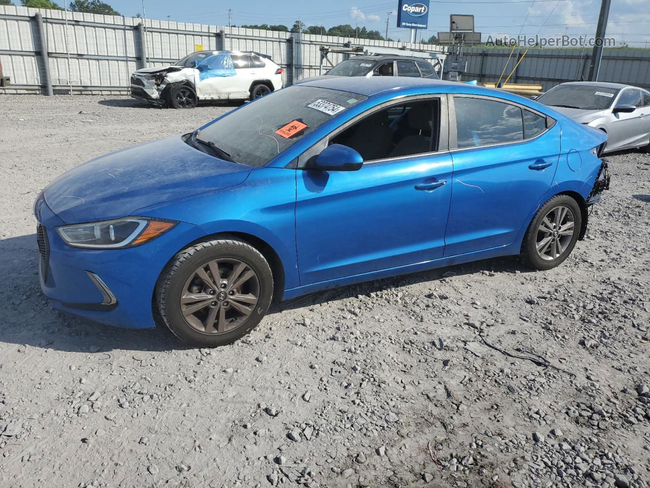 2017 Hyundai Elantra Se Blue vin: KMHD84LF4HU230013