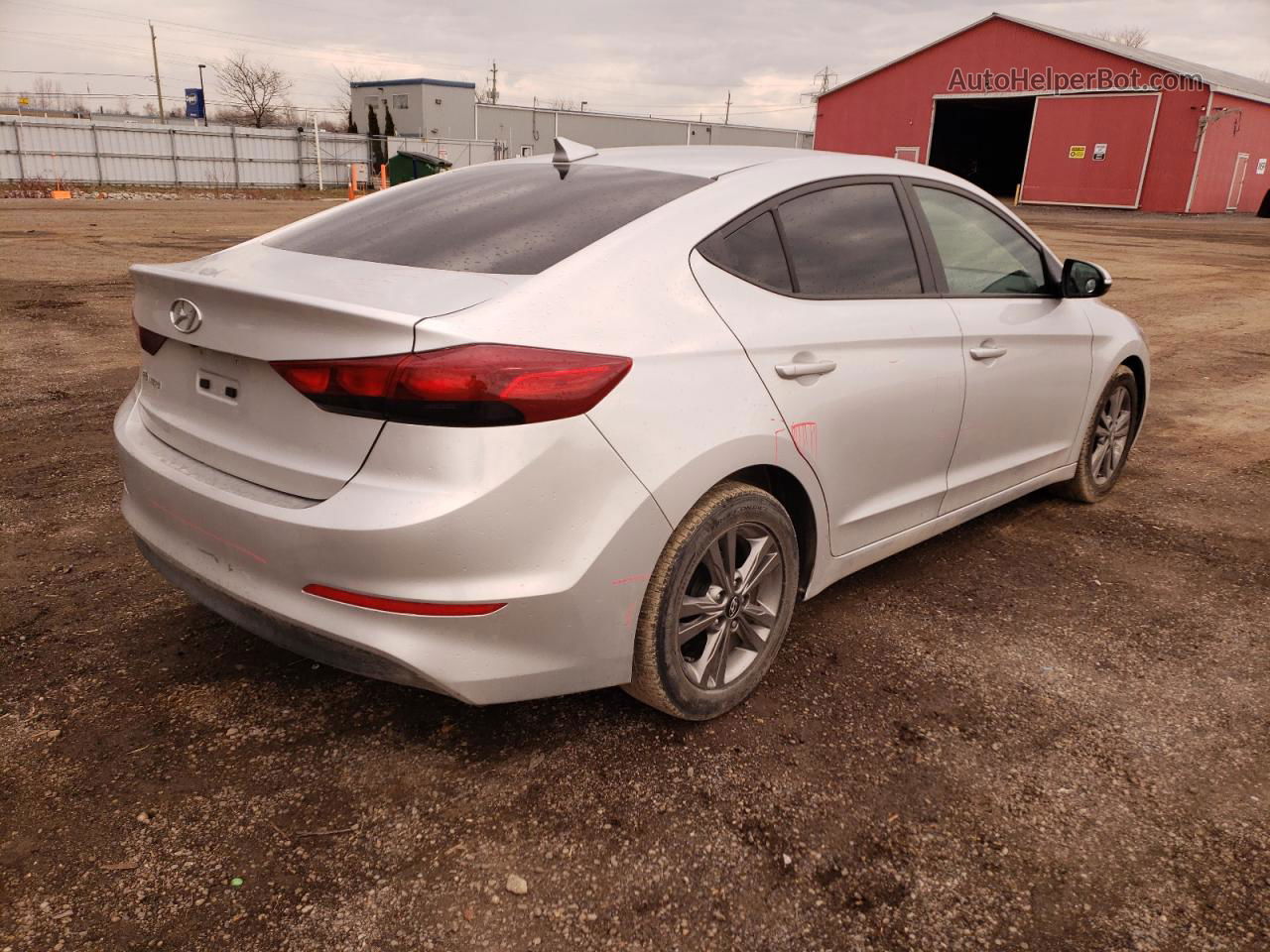 2017 Hyundai Elantra Se Silver vin: KMHD84LF4HU270429