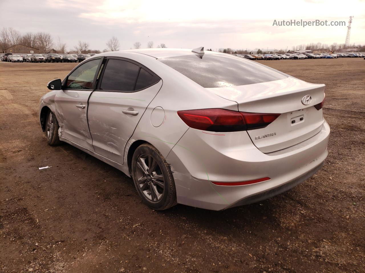 2017 Hyundai Elantra Se Silver vin: KMHD84LF4HU270429