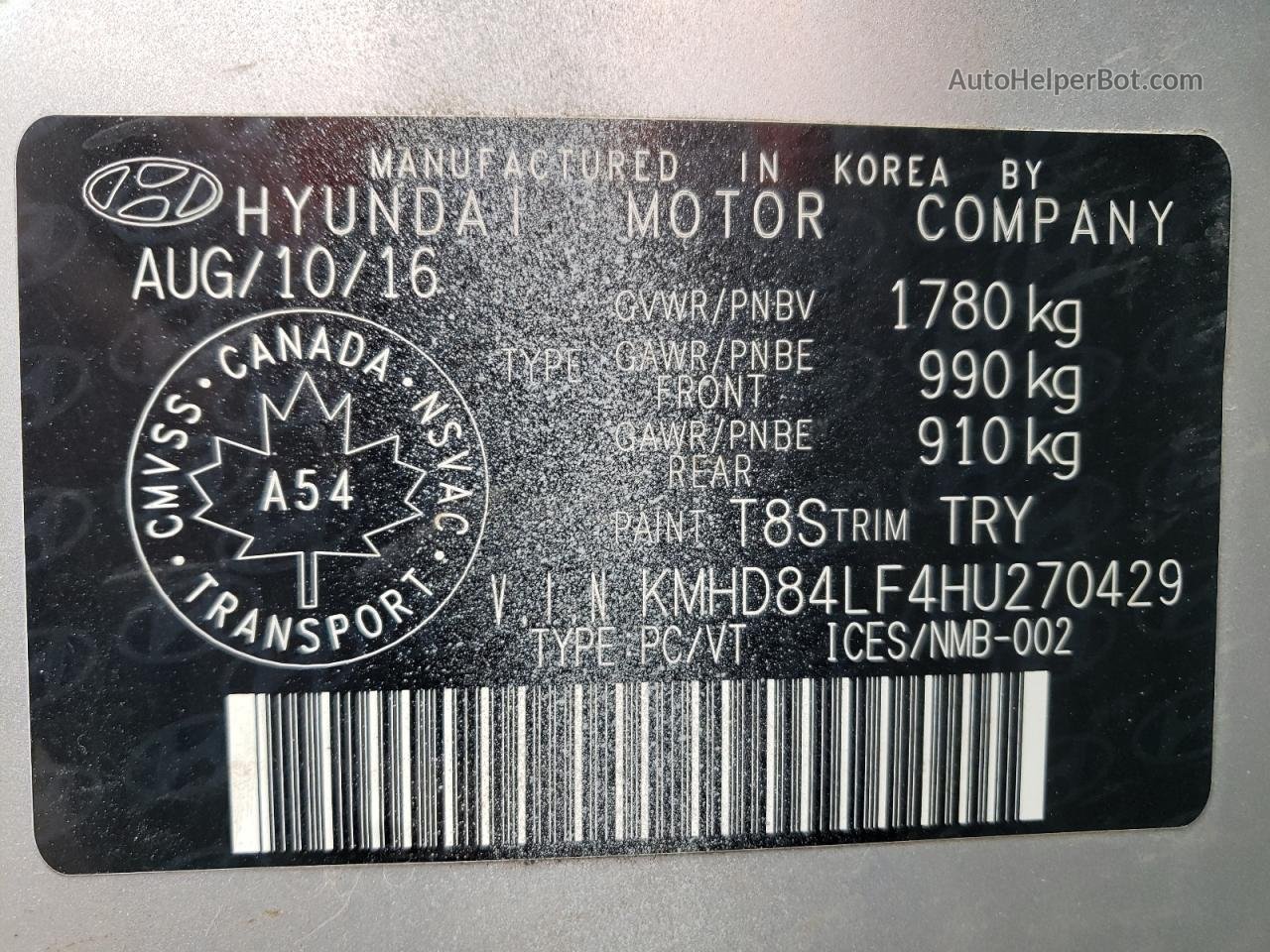 2017 Hyundai Elantra Se Silver vin: KMHD84LF4HU270429