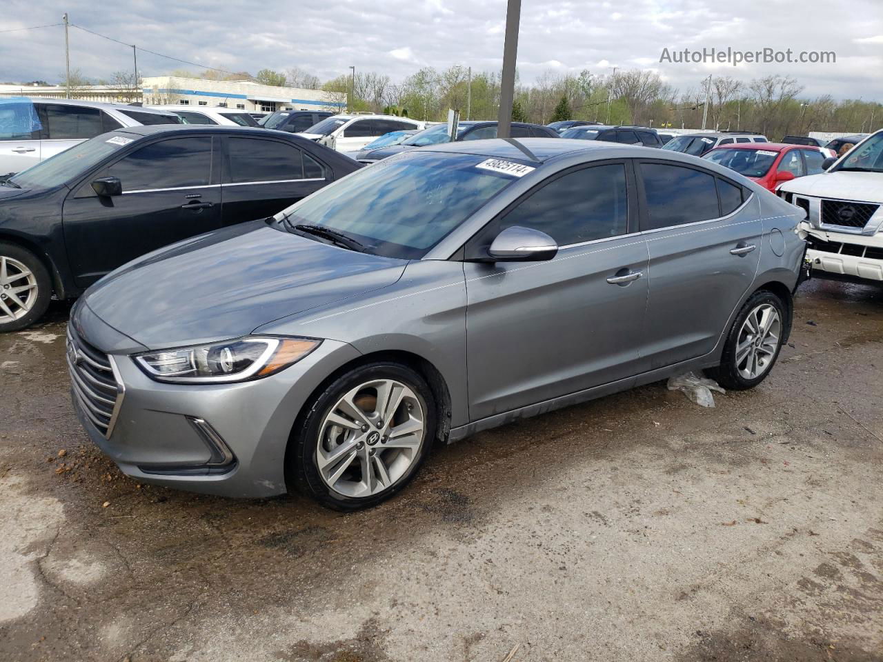 2017 Hyundai Elantra Se Gray vin: KMHD84LF4HU282421