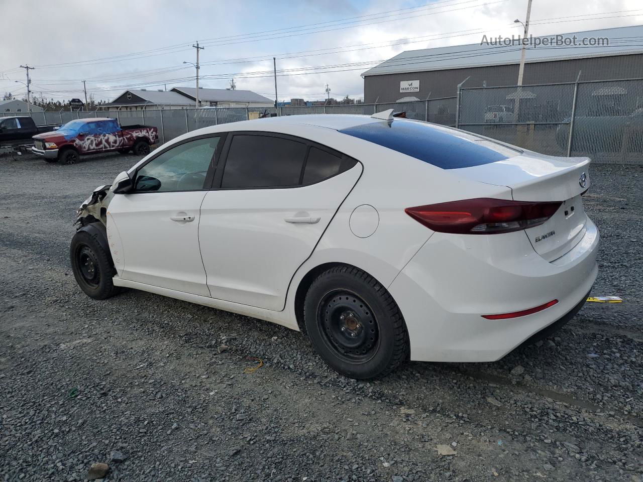 2018 Hyundai Elantra Sel White vin: KMHD84LF4JU482575