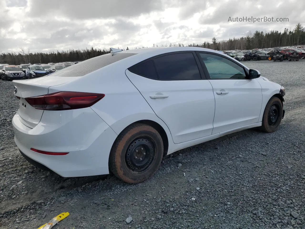 2018 Hyundai Elantra Sel White vin: KMHD84LF4JU482575