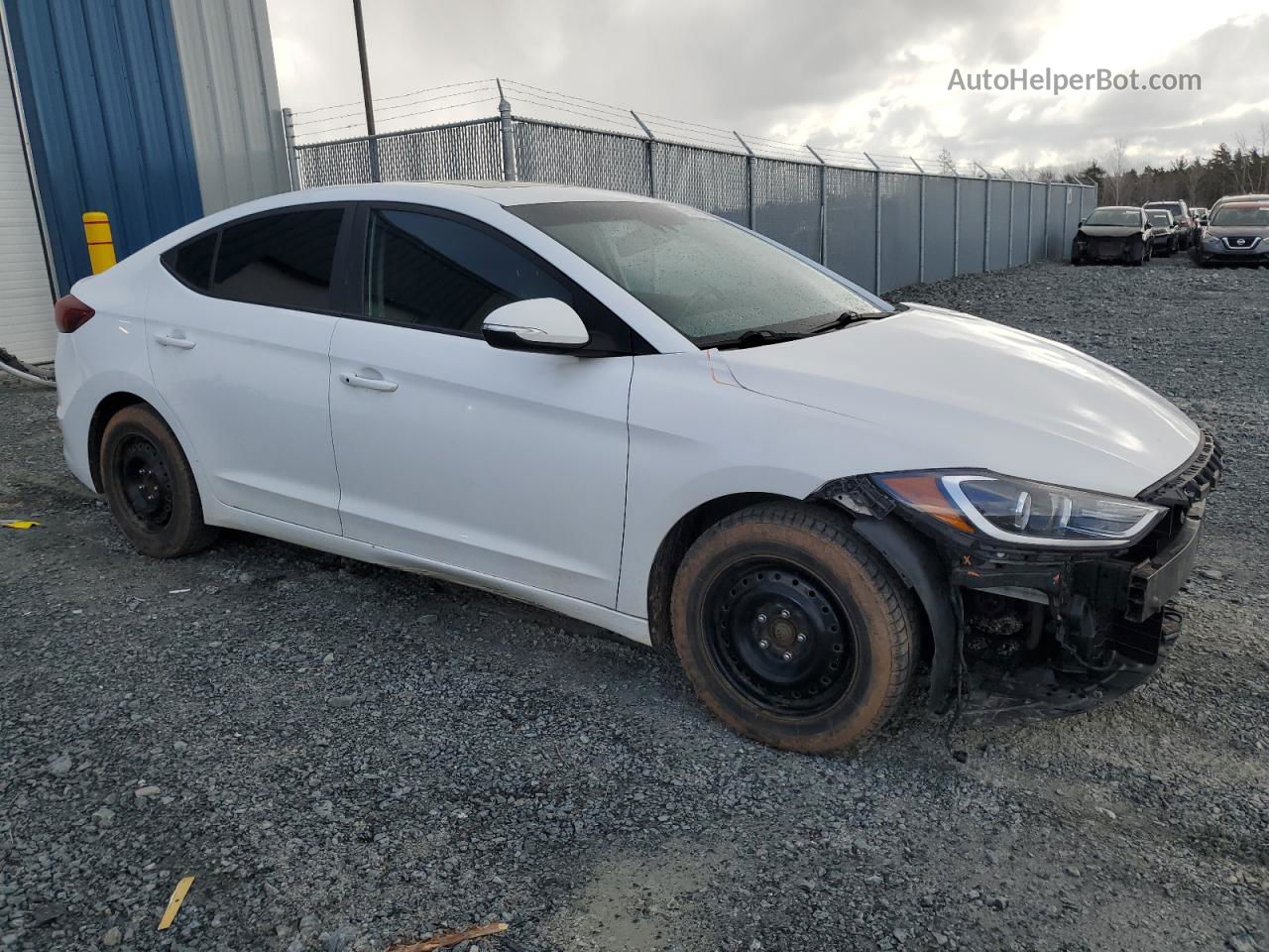 2018 Hyundai Elantra Sel White vin: KMHD84LF4JU482575