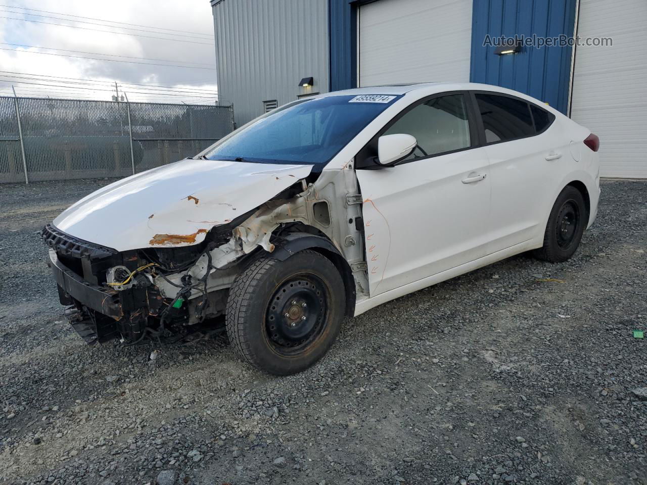 2018 Hyundai Elantra Sel White vin: KMHD84LF4JU482575