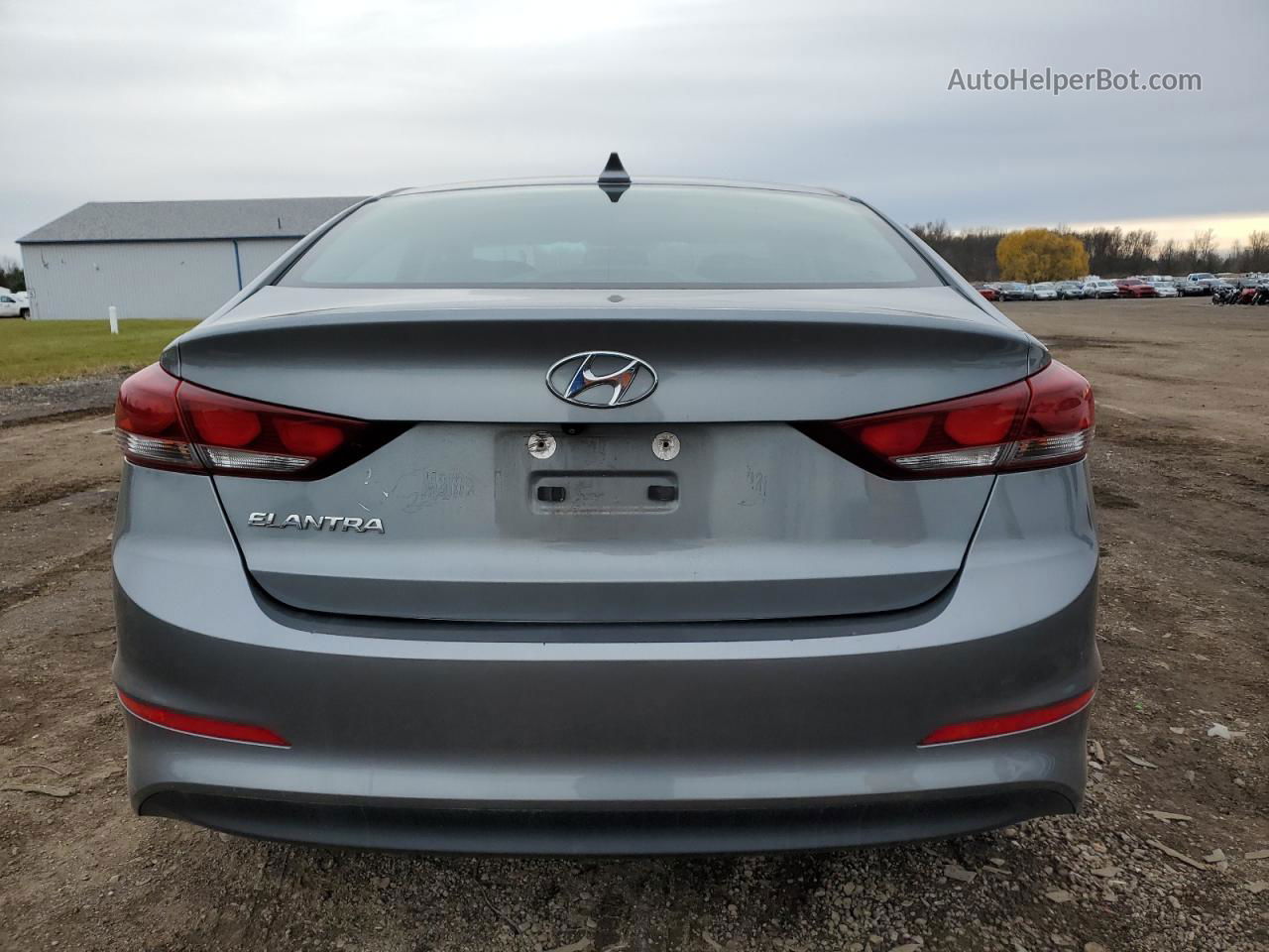 2018 Hyundai Elantra Sel Gray vin: KMHD84LF4JU560434