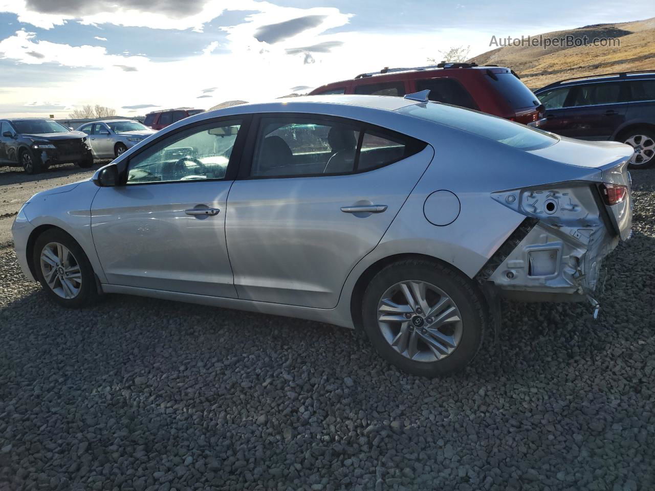 2019 Hyundai Elantra Sel Silver vin: KMHD84LF4KU887370