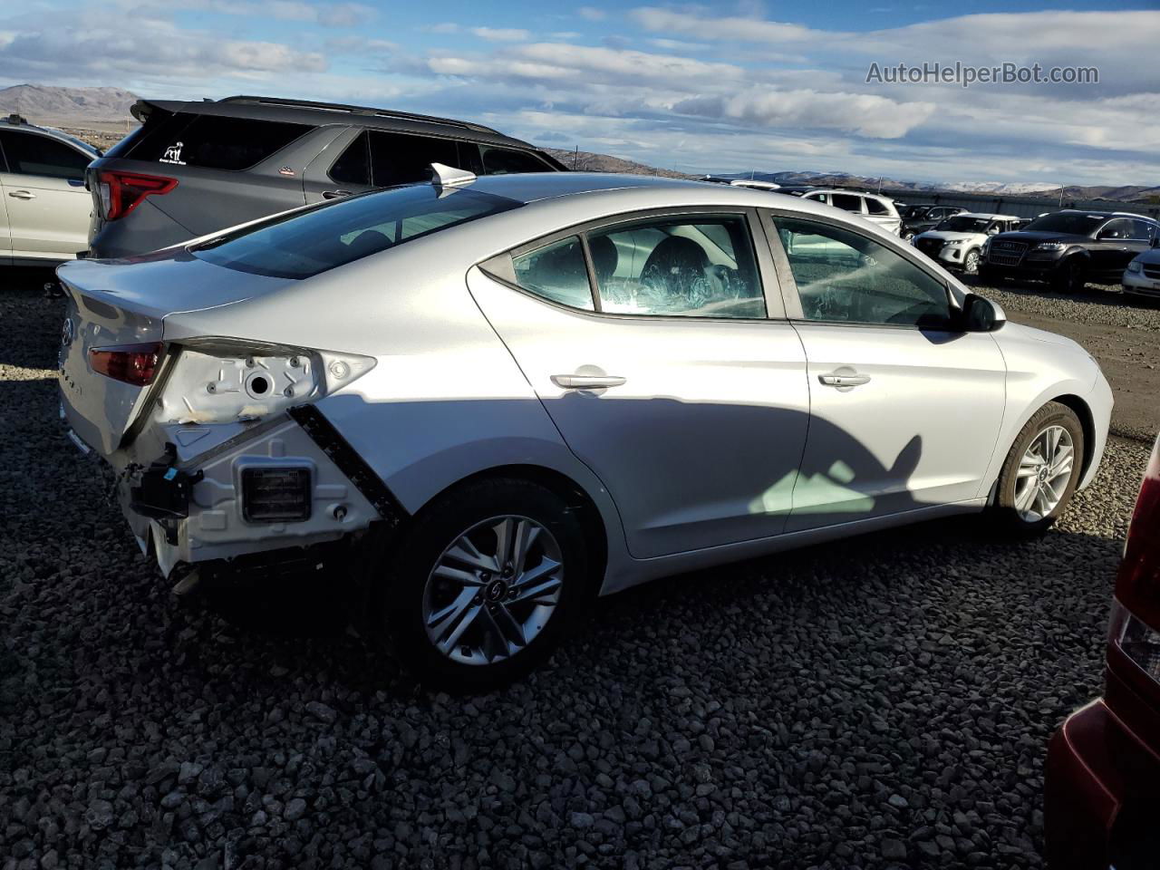 2019 Hyundai Elantra Sel Silver vin: KMHD84LF4KU887370