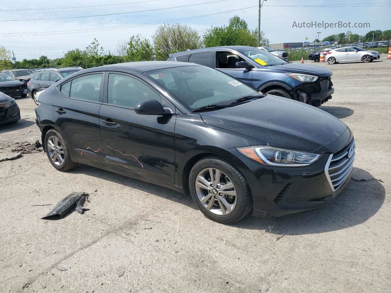 2017 Hyundai Elantra Se Black vin: KMHD84LF5HU058719