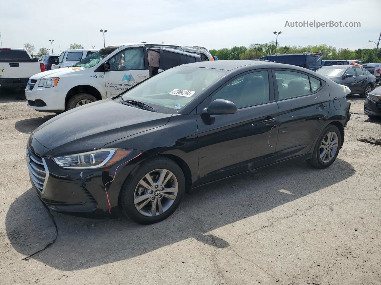 2017 Hyundai Elantra Se Black vin: KMHD84LF5HU058719