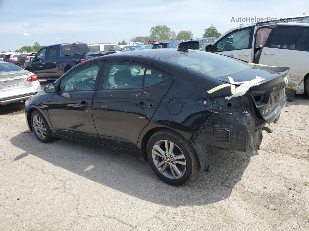 2017 Hyundai Elantra Se Black vin: KMHD84LF5HU058719