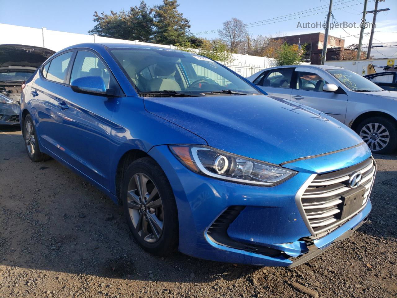 2017 Hyundai Elantra Se Синий vin: KMHD84LF5HU192839