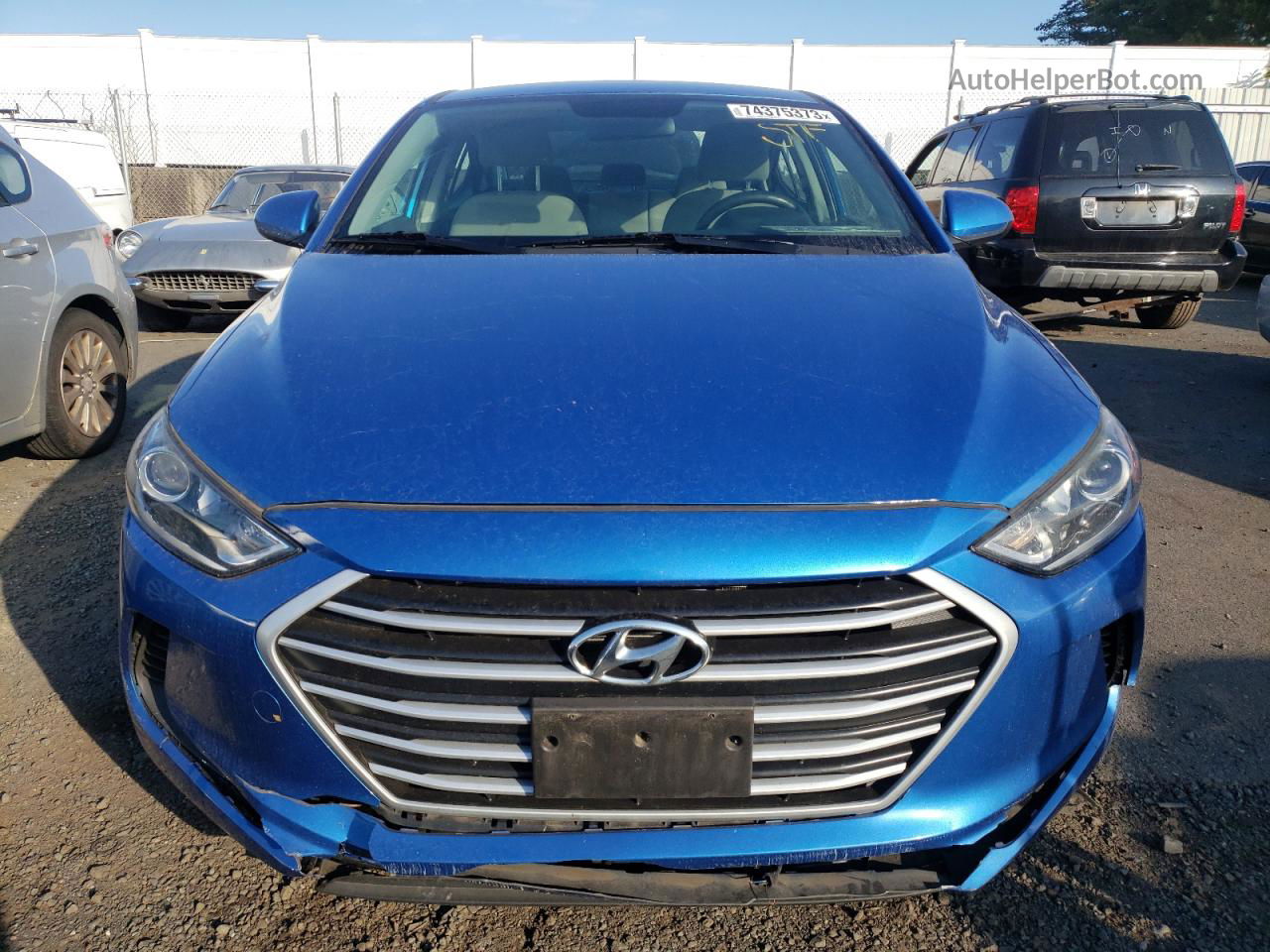 2017 Hyundai Elantra Se Синий vin: KMHD84LF5HU192839