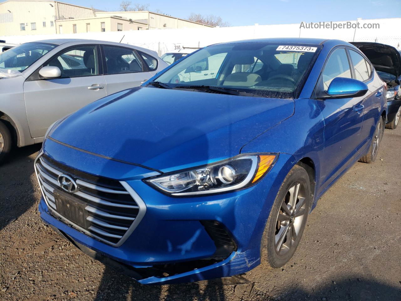 2017 Hyundai Elantra Se Синий vin: KMHD84LF5HU192839