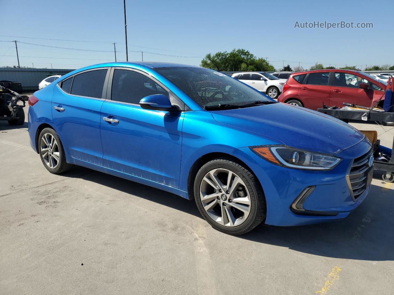 2017 Hyundai Elantra Se Blue vin: KMHD84LF5HU197863