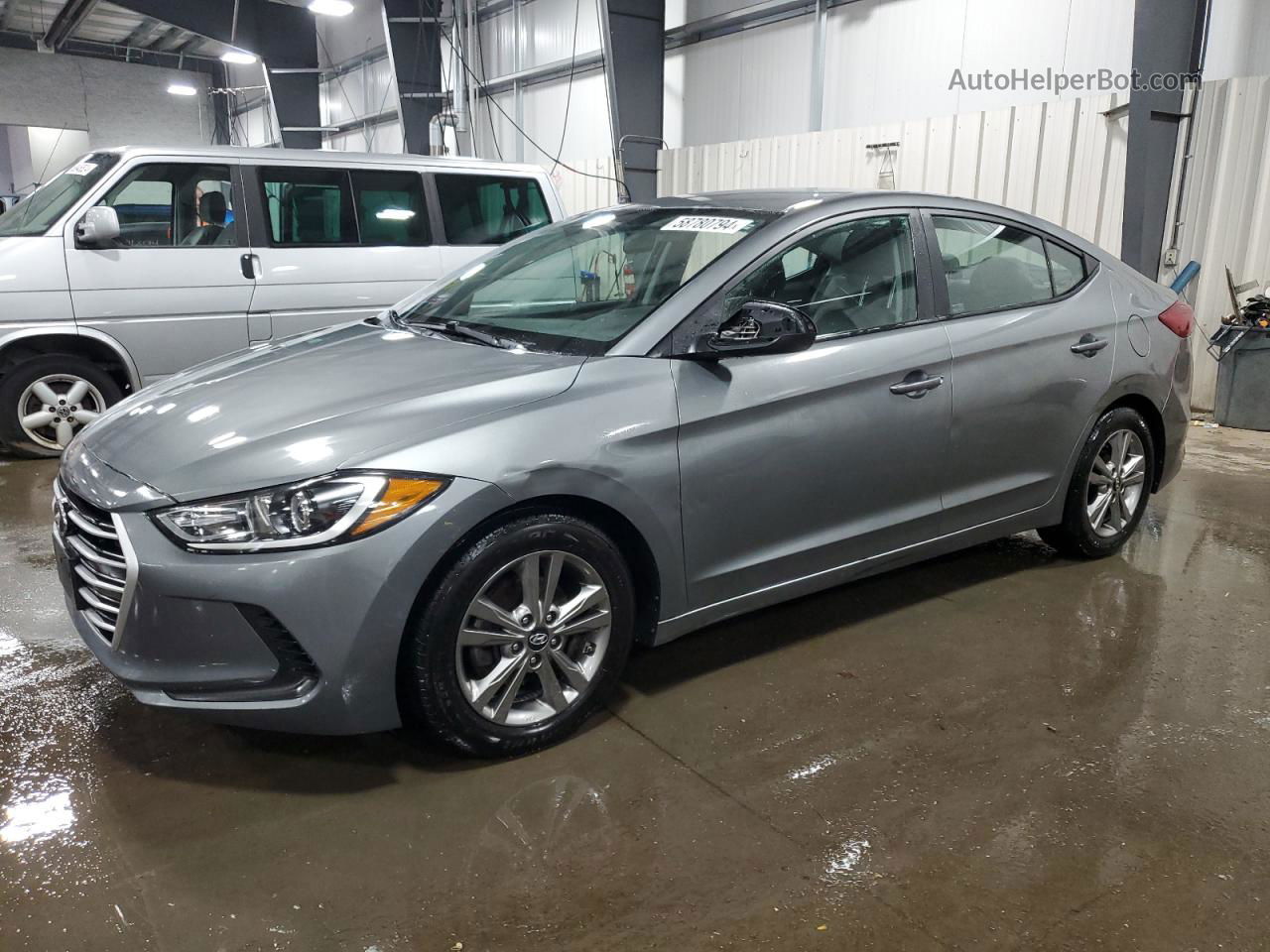 2017 Hyundai Elantra Se Gray vin: KMHD84LF5HU228190