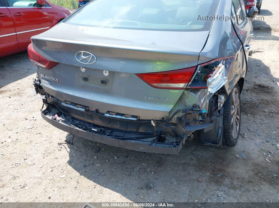 2017 Hyundai Elantra Limited Серый vin: KMHD84LF5HU354193