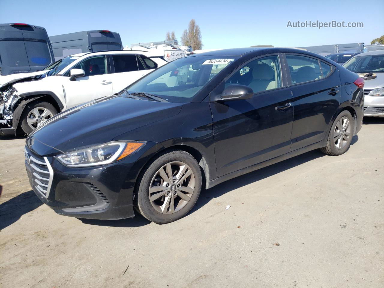 2017 Hyundai Elantra Se Черный vin: KMHD84LF5HU378803