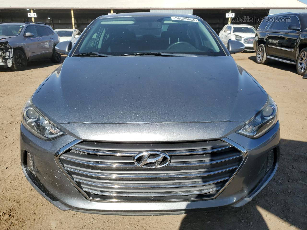 2018 Hyundai Elantra Sel Gray vin: KMHD84LF5JU448628