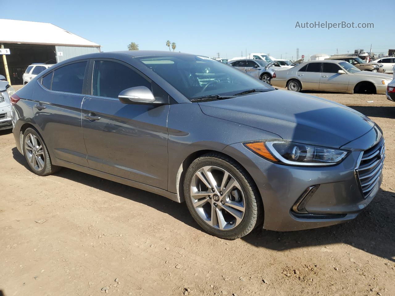 2018 Hyundai Elantra Sel Gray vin: KMHD84LF5JU448628