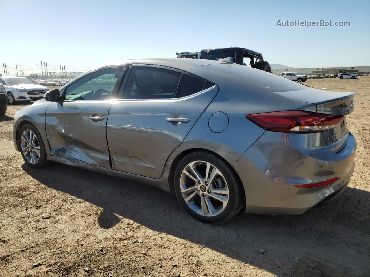 2018 Hyundai Elantra Sel Gray vin: KMHD84LF5JU448628