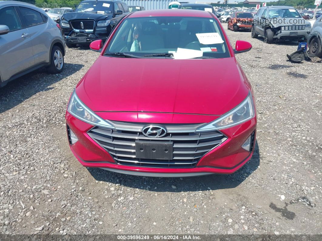 2019 Hyundai Elantra Sel Red vin: KMHD84LF5KU792977