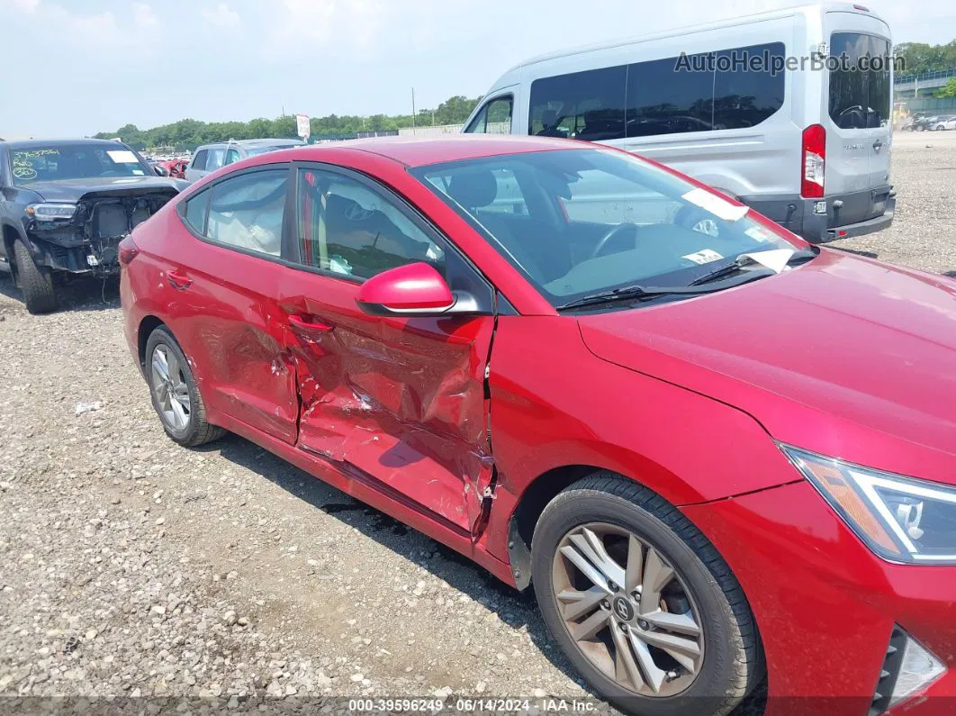 2019 Hyundai Elantra Sel Red vin: KMHD84LF5KU792977