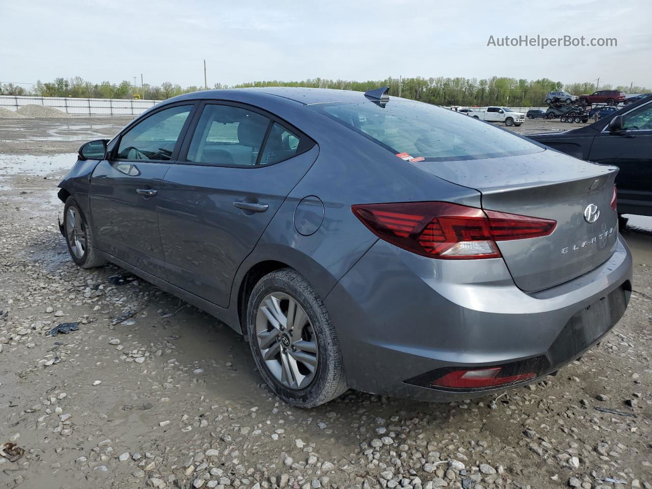 2019 Hyundai Elantra Sel Gray vin: KMHD84LF5KU823726