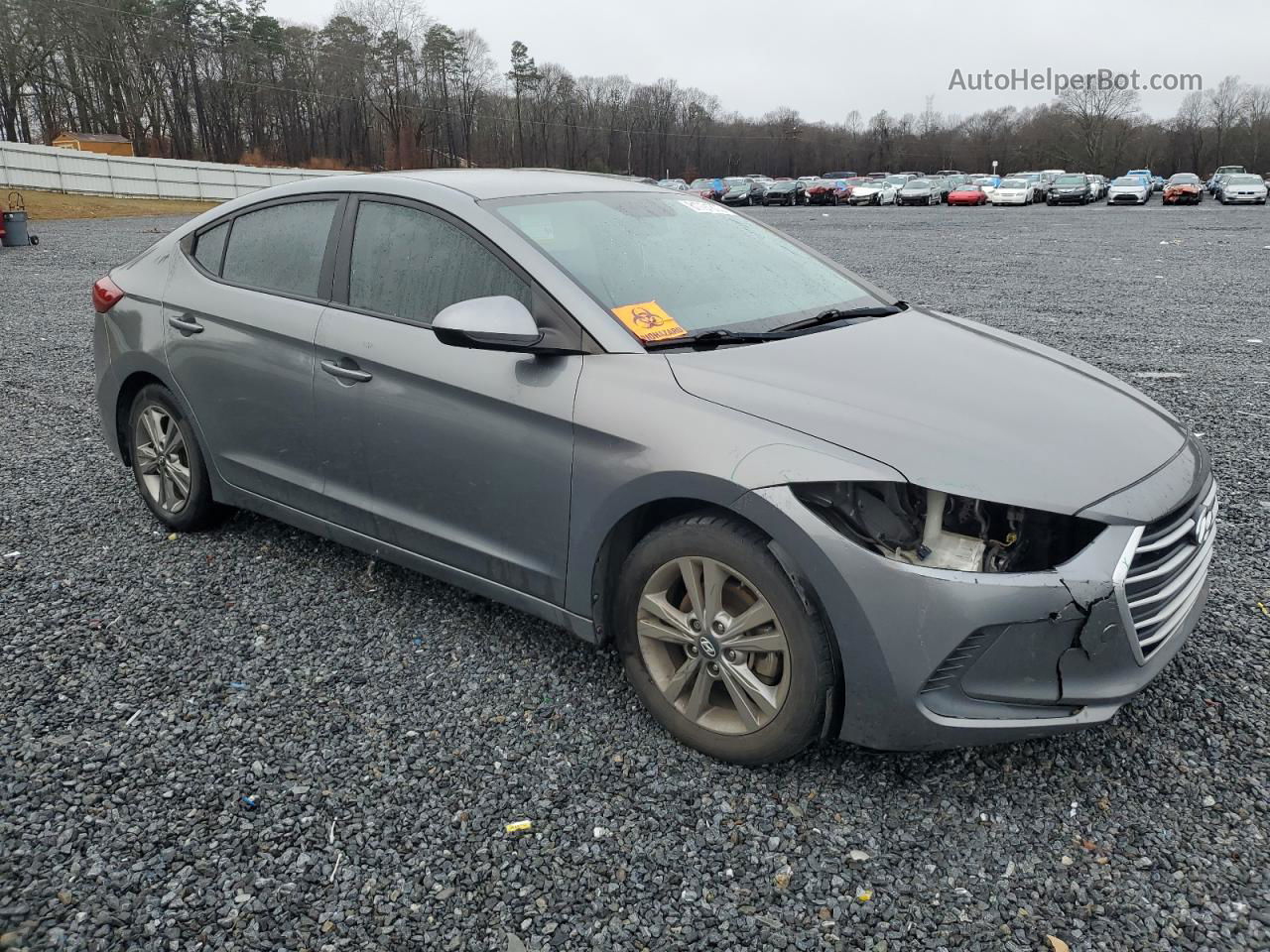 2017 Hyundai Elantra Se Silver vin: KMHD84LF6HU151751