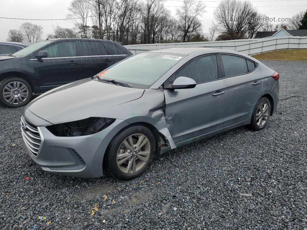 2017 Hyundai Elantra Se Silver vin: KMHD84LF6HU151751