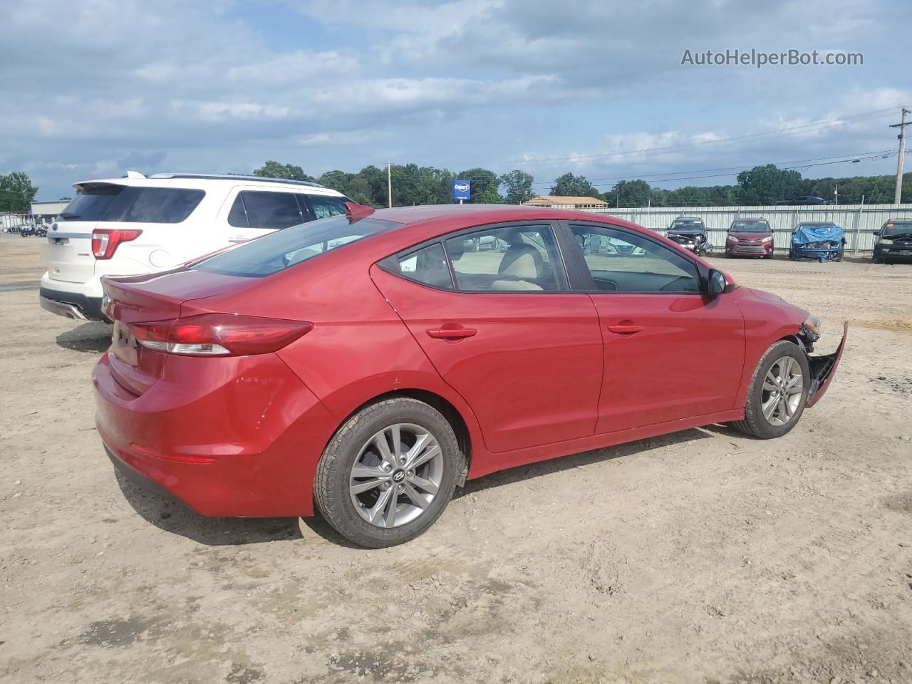 2017 Hyundai Elantra Se Красный vin: KMHD84LF6HU210524