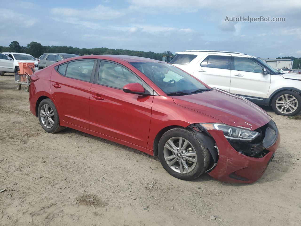 2017 Hyundai Elantra Se Red vin: KMHD84LF6HU210524