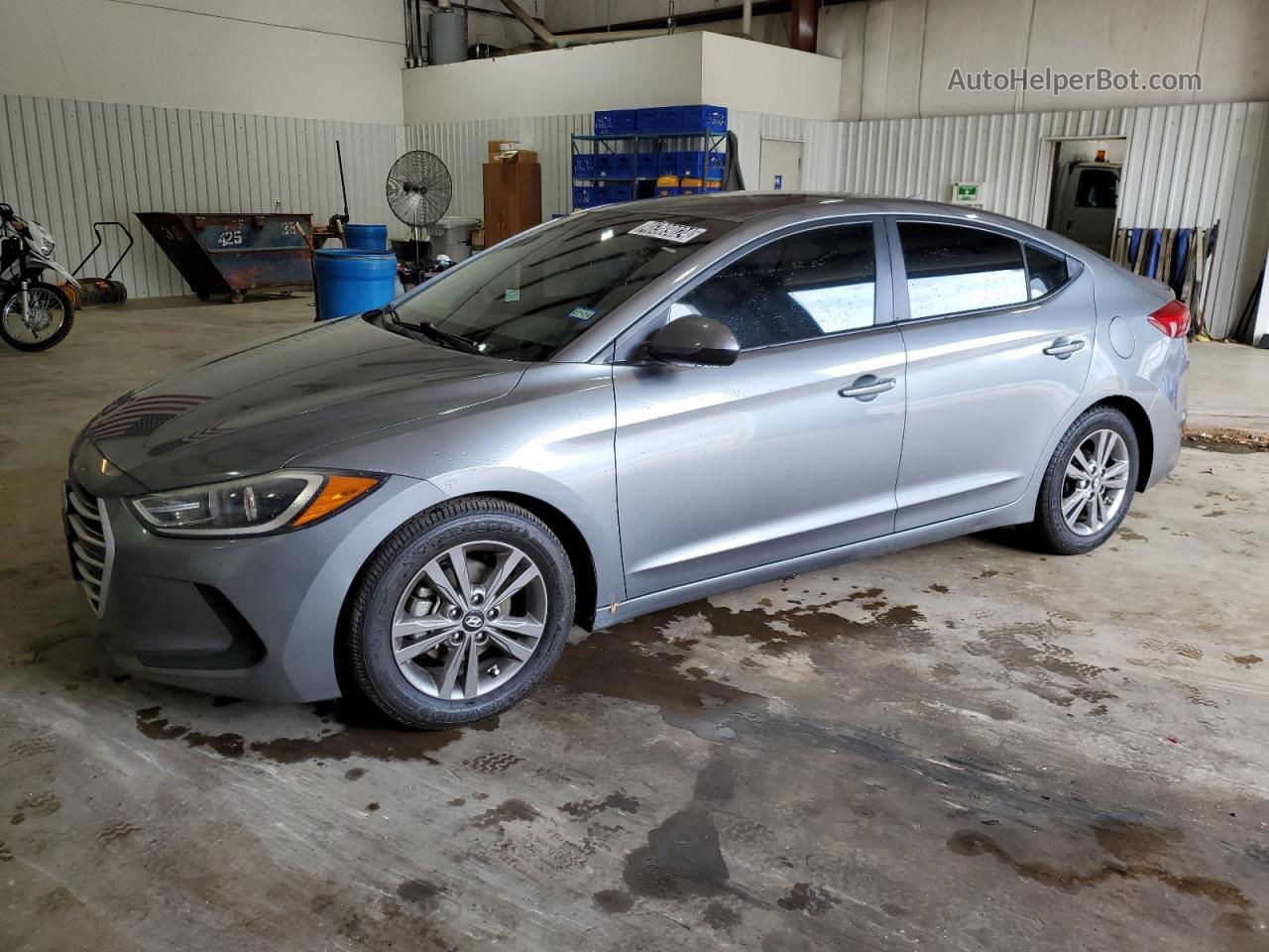 2017 Hyundai Elantra Se Gray vin: KMHD84LF6HU211091