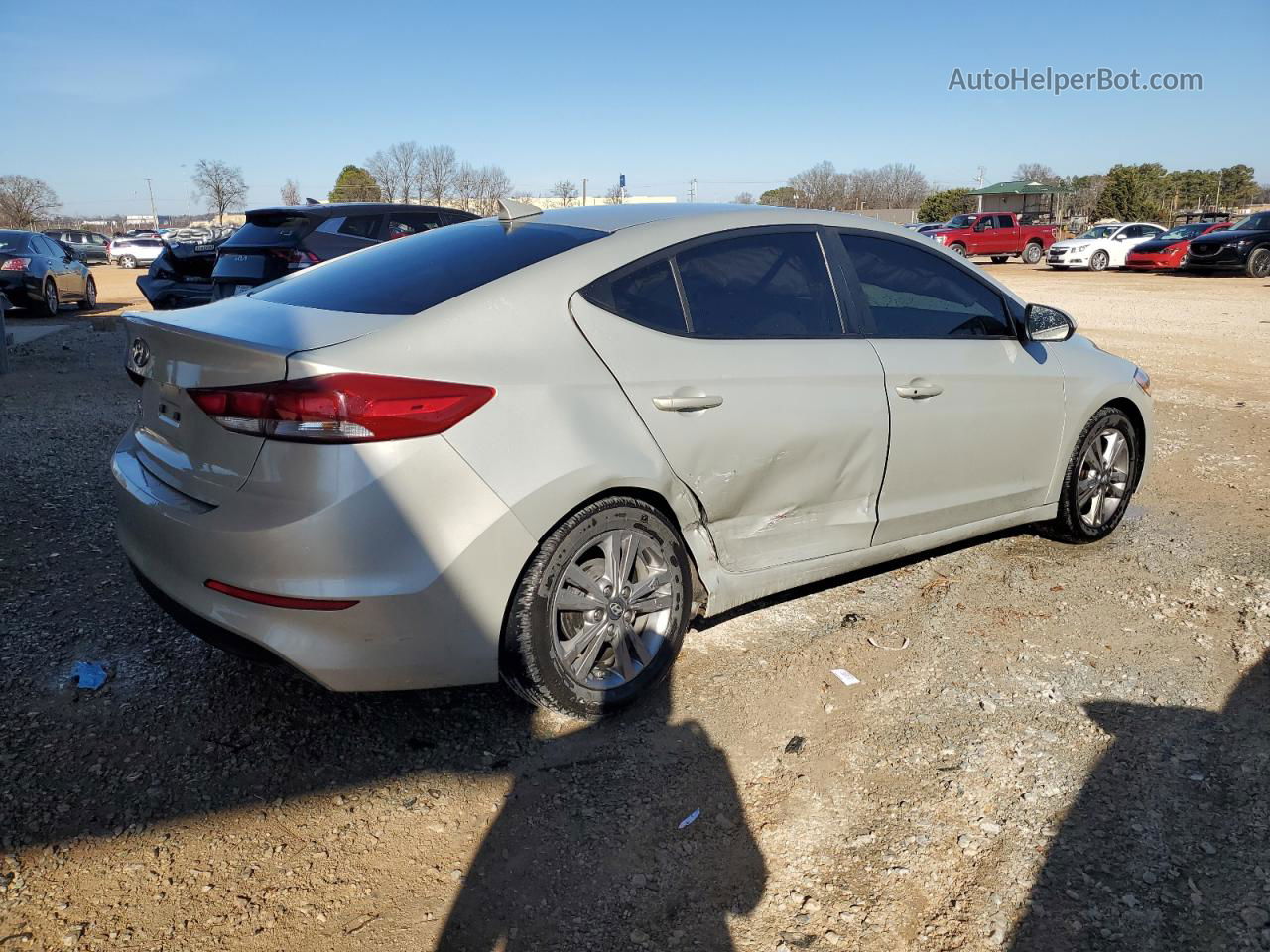 2017 Hyundai Elantra Se Silver vin: KMHD84LF6HU276068