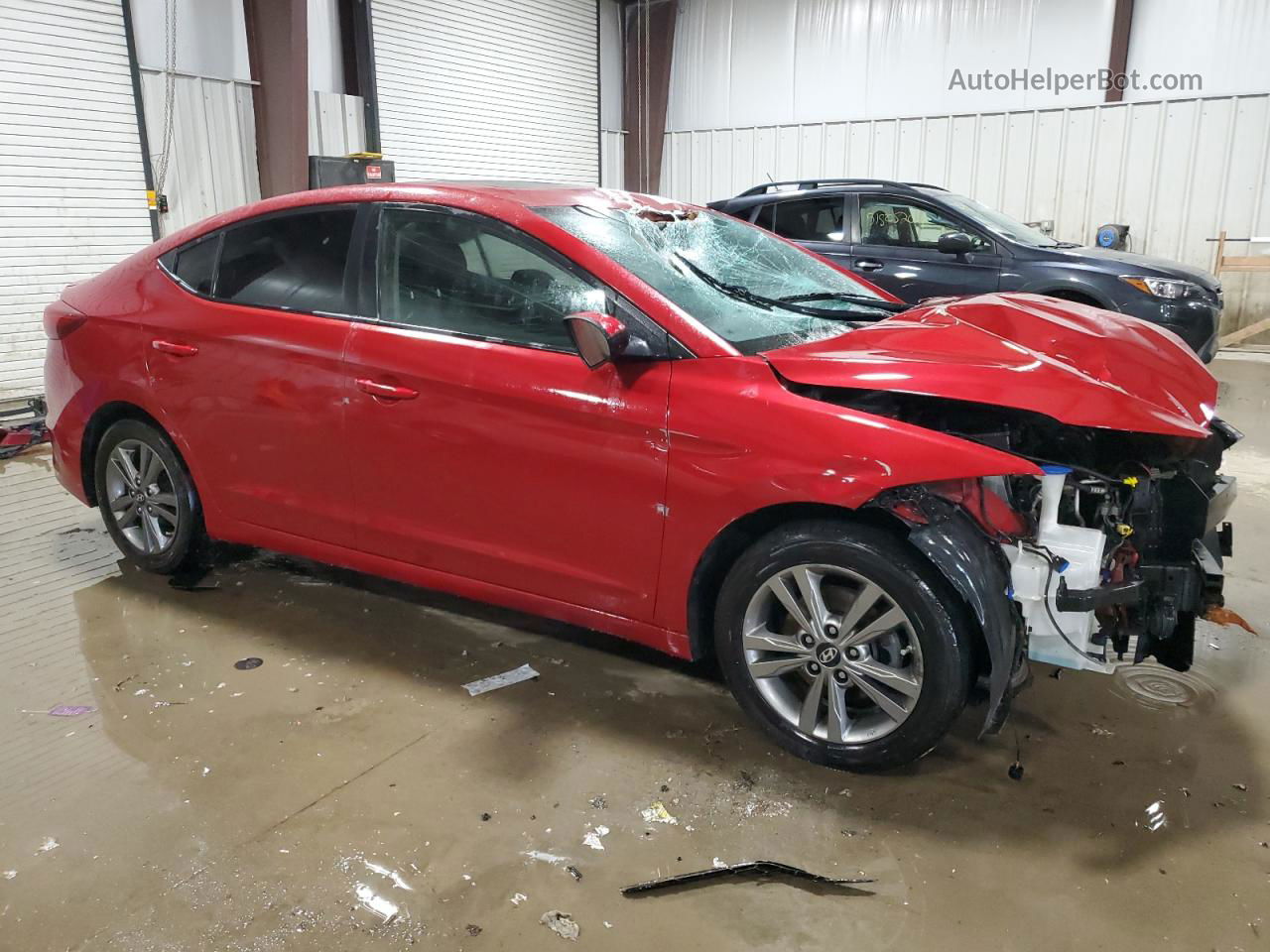 2017 Hyundai Elantra Se Maroon vin: KMHD84LF6HU361931