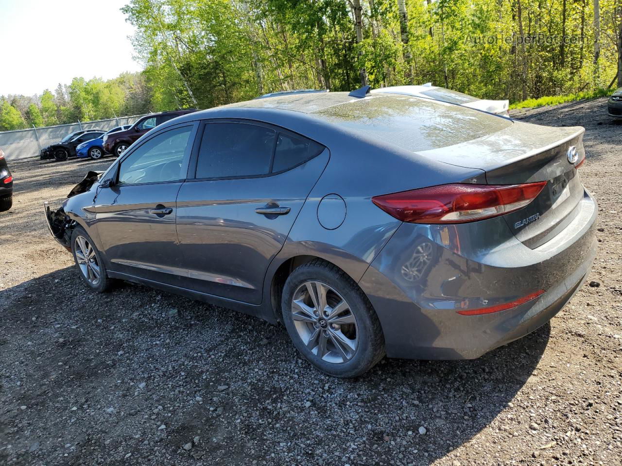 2018 Hyundai Elantra Sel Gray vin: KMHD84LF6JU510778