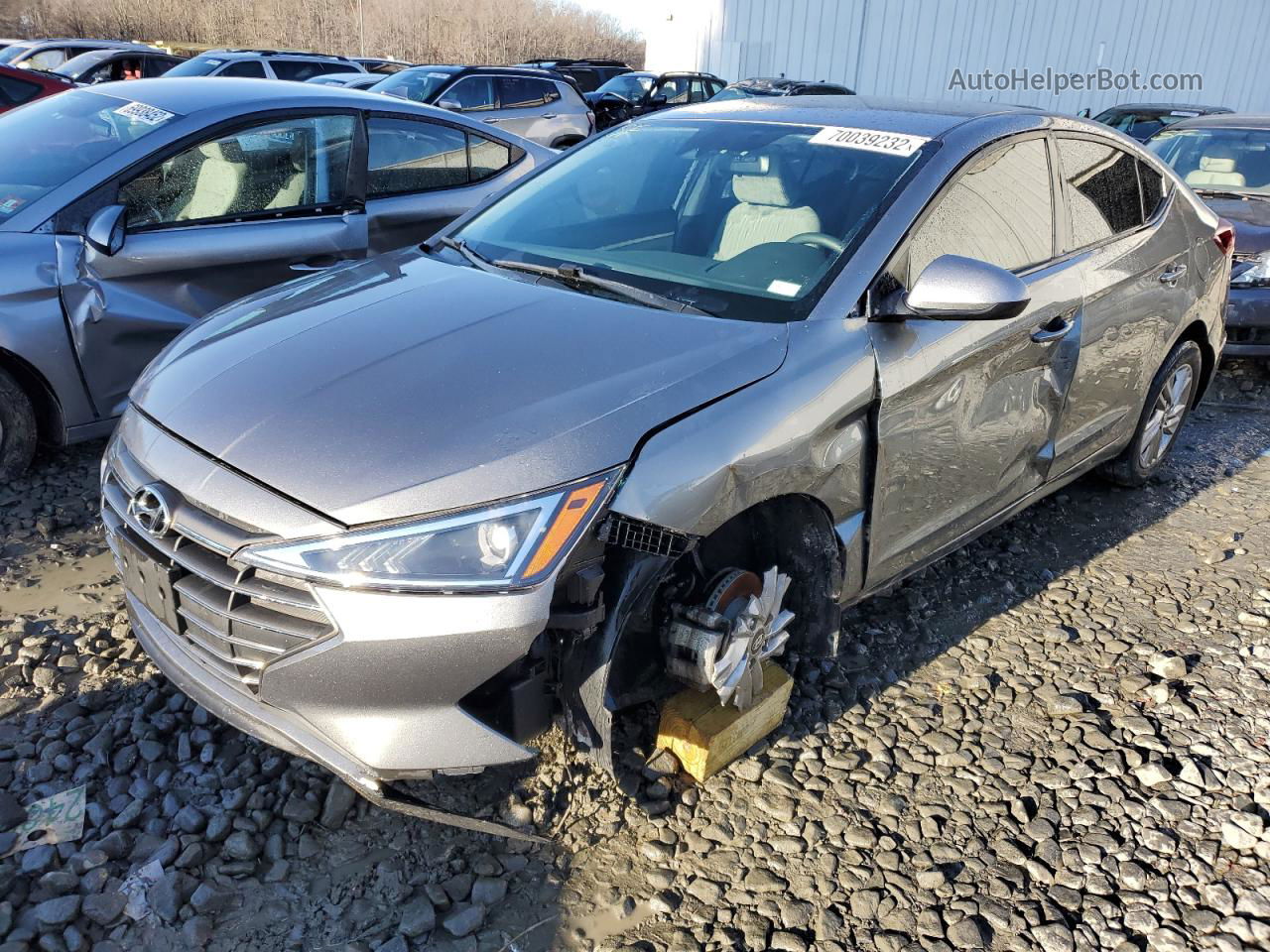 2019 Hyundai Elantra Sel Gray vin: KMHD84LF6KU769997