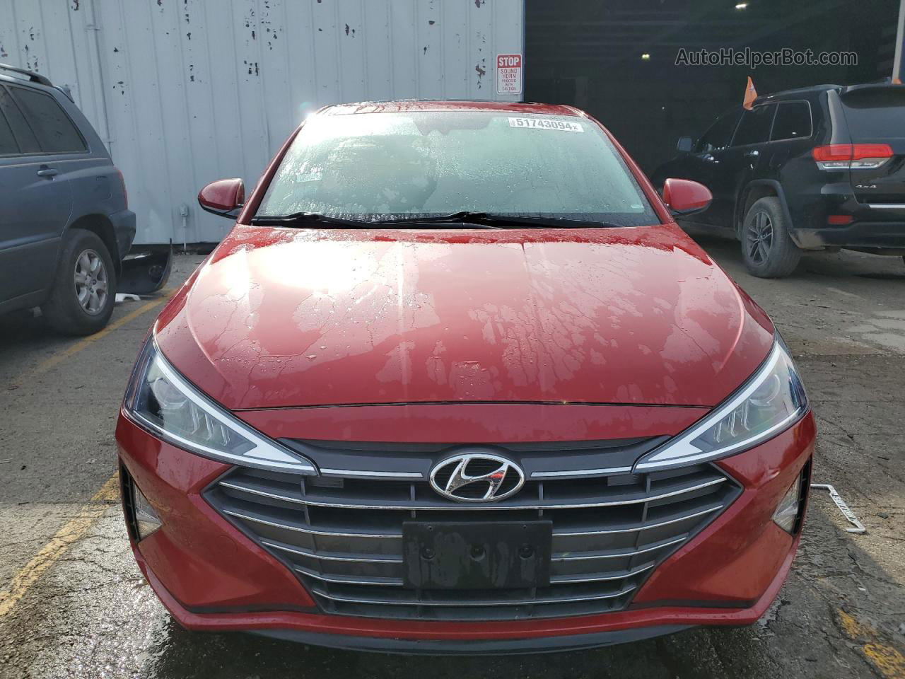 2019 Hyundai Elantra Sel Red vin: KMHD84LF6KU796875