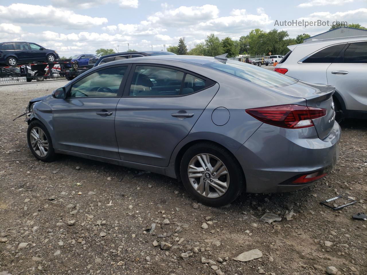 2019 Hyundai Elantra Sel Gray vin: KMHD84LF6KU818888